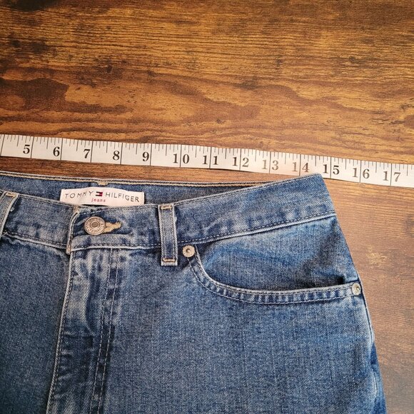 Vtg Tommy Hilfiger Jeans 6 Boyfriend Crop Mid Rise Medium Light Wash Y2K - Picture 6 of 11